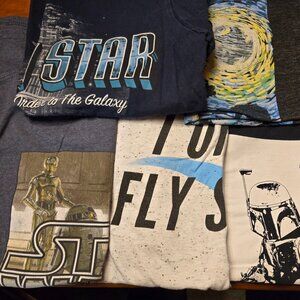 5 mens medium short sleeve STAR WARS shirts
